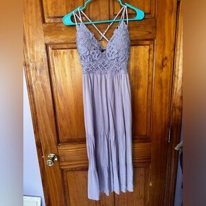 Lavender boutique lace dress